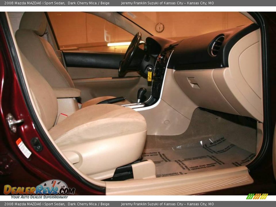 2008 Mazda MAZDA6 i Sport Sedan Dark Cherry Mica / Beige Photo #9