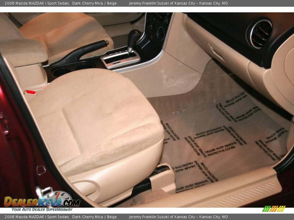 2008 Mazda MAZDA6 i Sport Sedan Dark Cherry Mica / Beige Photo #10