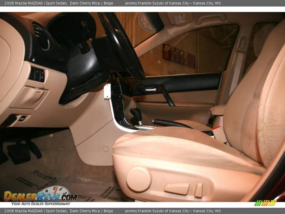 2008 Mazda MAZDA6 i Sport Sedan Dark Cherry Mica / Beige Photo #13