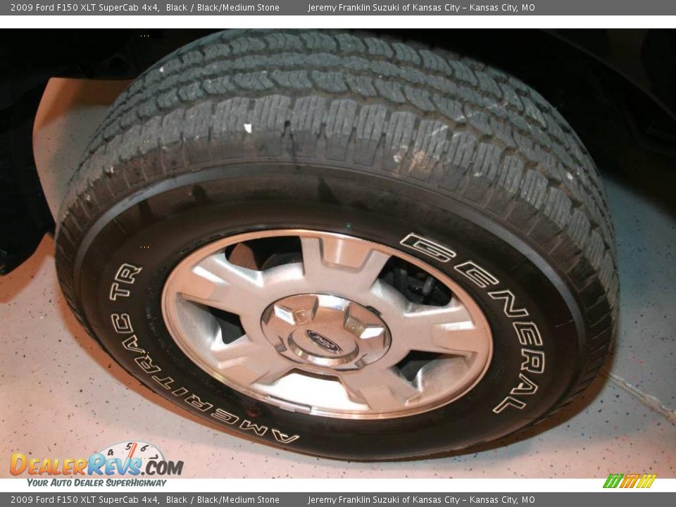 2009 Ford F150 XLT SuperCab 4x4 Black / Black/Medium Stone Photo #24