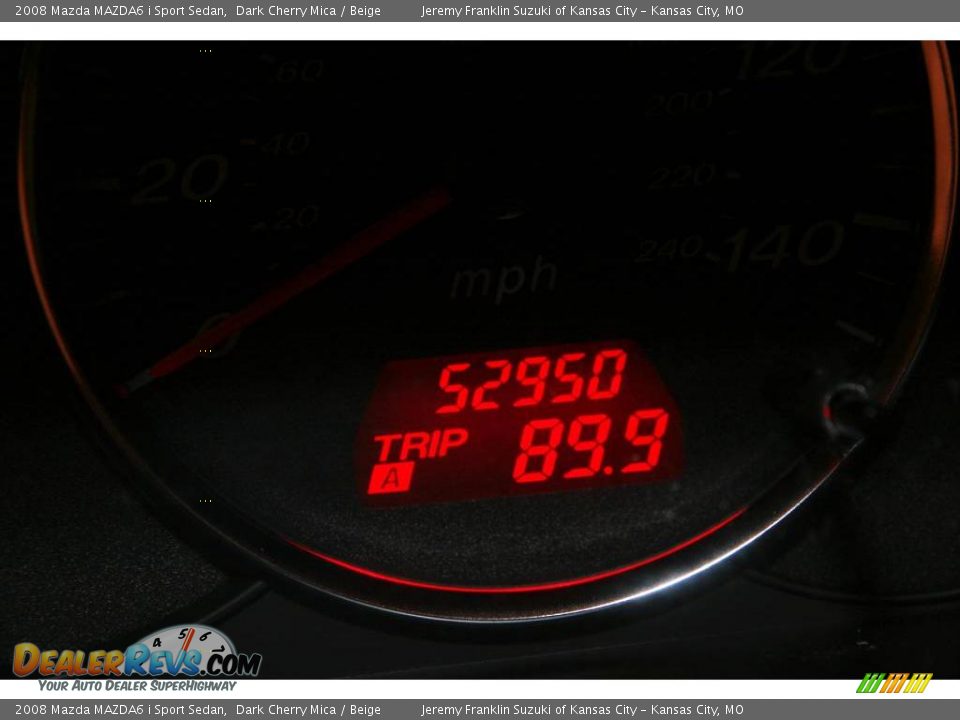2008 Mazda MAZDA6 i Sport Sedan Dark Cherry Mica / Beige Photo #14