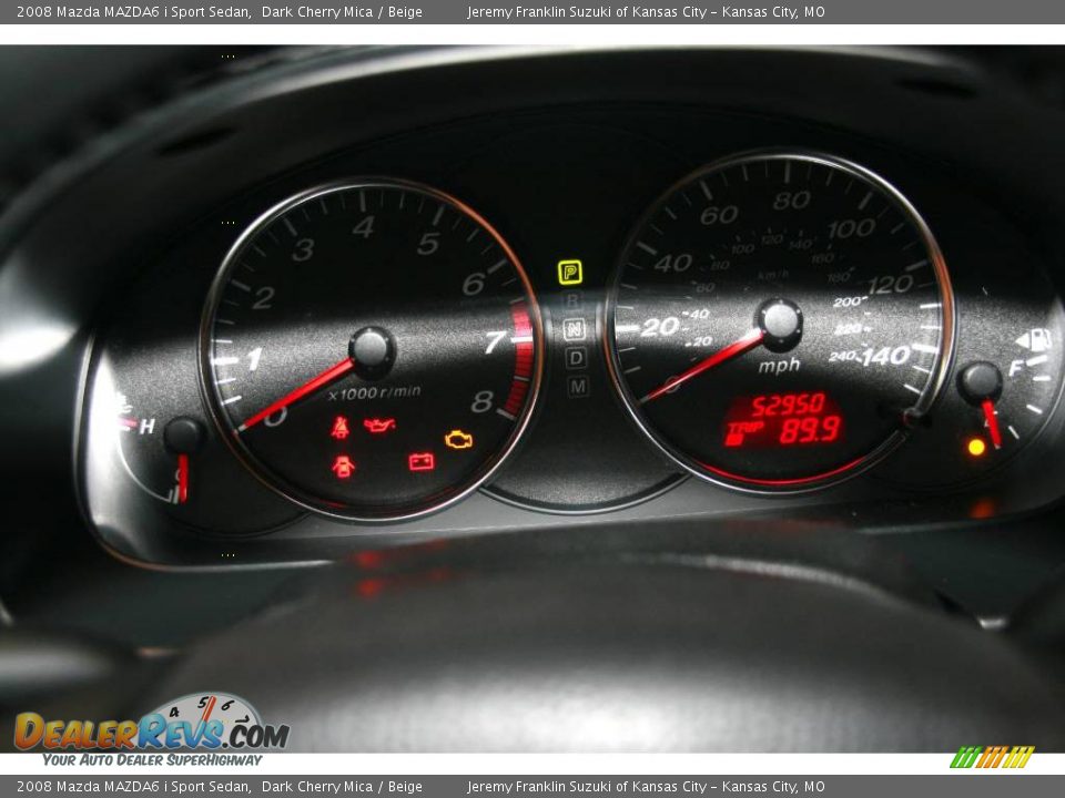 2008 Mazda MAZDA6 i Sport Sedan Dark Cherry Mica / Beige Photo #15