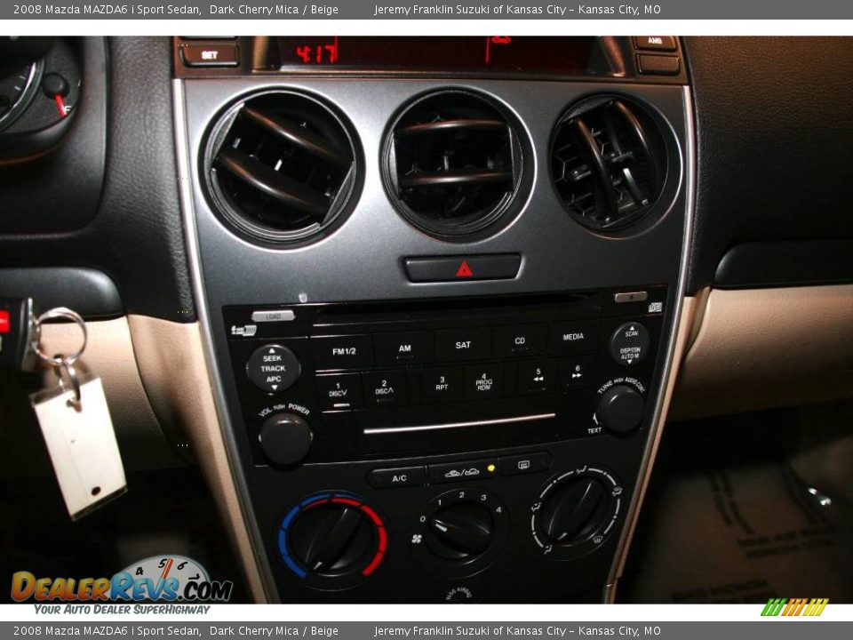 2008 Mazda MAZDA6 i Sport Sedan Dark Cherry Mica / Beige Photo #16