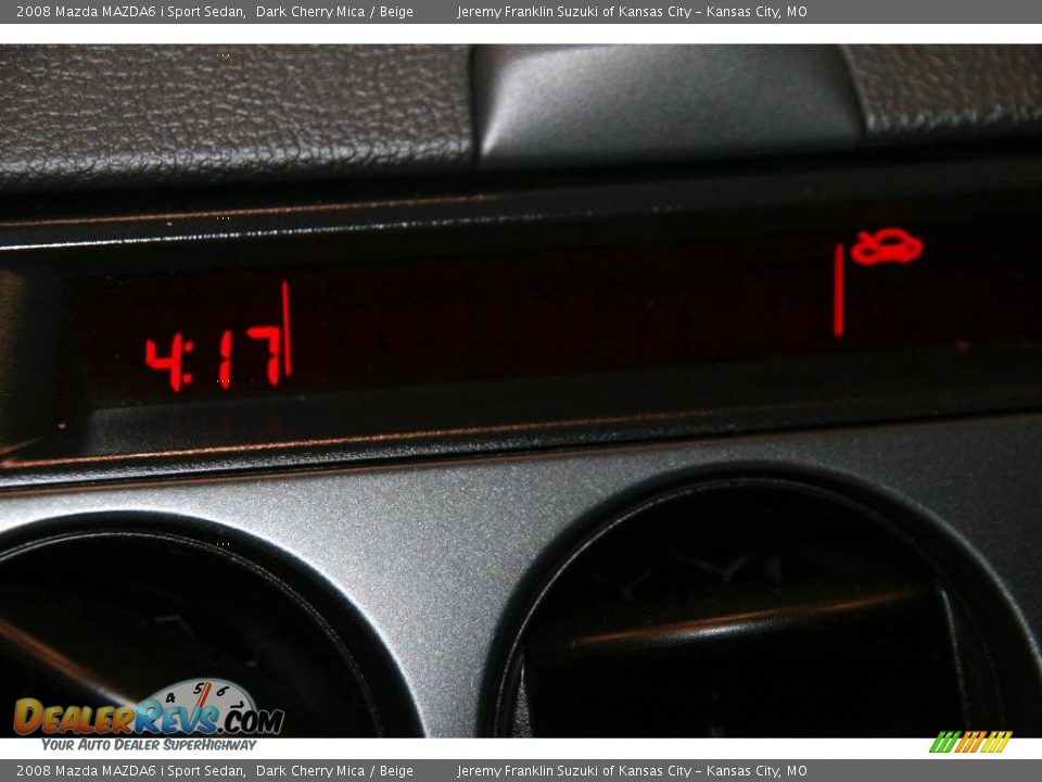 2008 Mazda MAZDA6 i Sport Sedan Dark Cherry Mica / Beige Photo #17