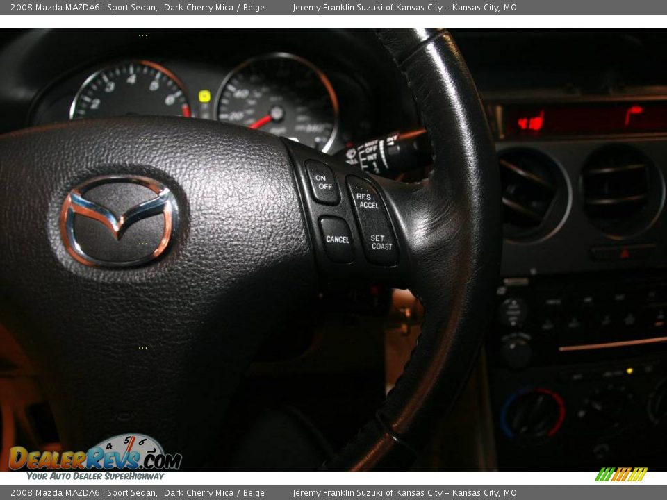 2008 Mazda MAZDA6 i Sport Sedan Dark Cherry Mica / Beige Photo #20