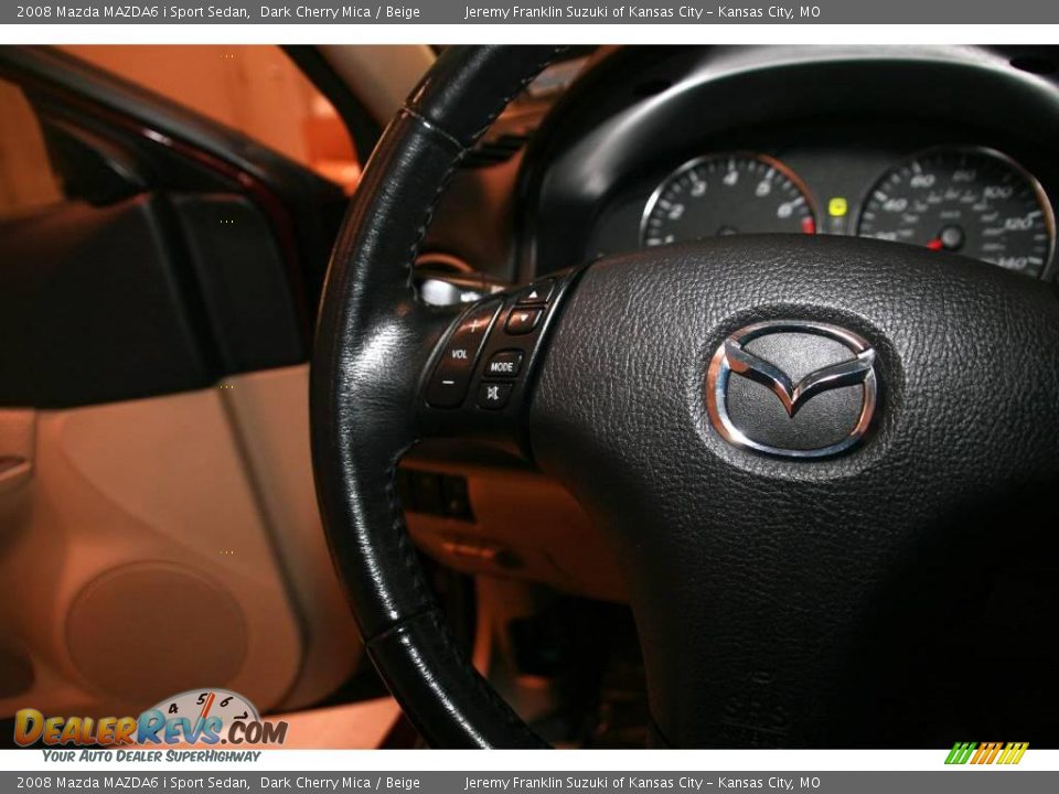 2008 Mazda MAZDA6 i Sport Sedan Dark Cherry Mica / Beige Photo #21