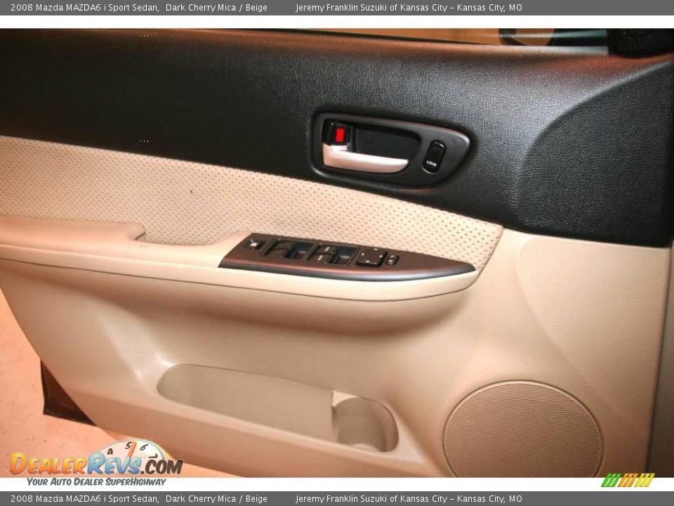 2008 Mazda MAZDA6 i Sport Sedan Dark Cherry Mica / Beige Photo #22