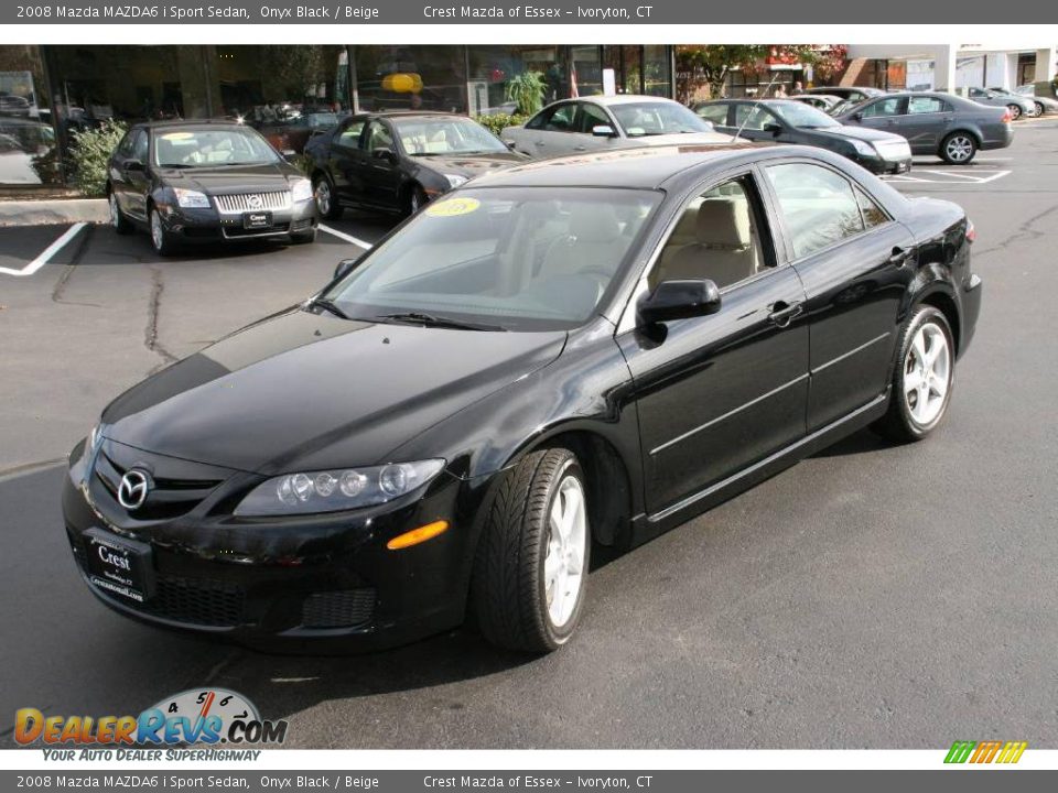 2008 Mazda MAZDA6 i Sport Sedan Onyx Black / Beige Photo #1