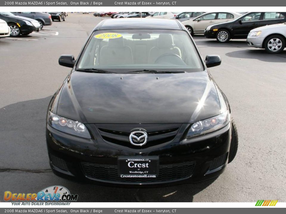2008 Mazda MAZDA6 i Sport Sedan Onyx Black / Beige Photo #2