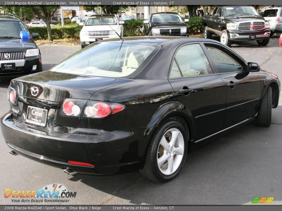 2008 Mazda MAZDA6 i Sport Sedan Onyx Black / Beige Photo #5
