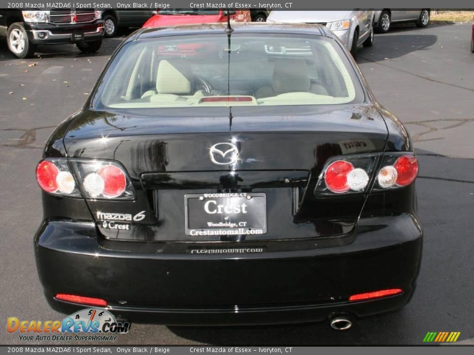 2008 Mazda MAZDA6 i Sport Sedan Onyx Black / Beige Photo #6