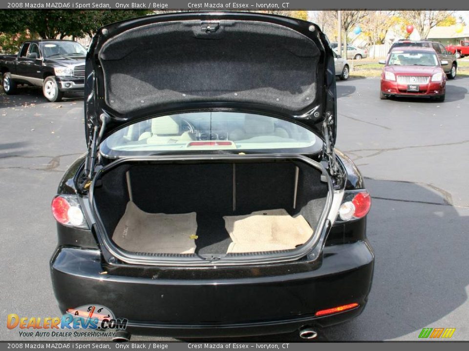 2008 Mazda MAZDA6 i Sport Sedan Onyx Black / Beige Photo #7