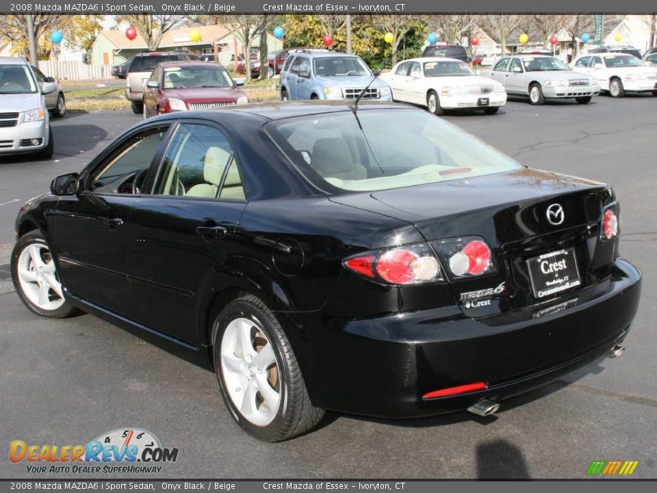 2008 Mazda MAZDA6 i Sport Sedan Onyx Black / Beige Photo #8