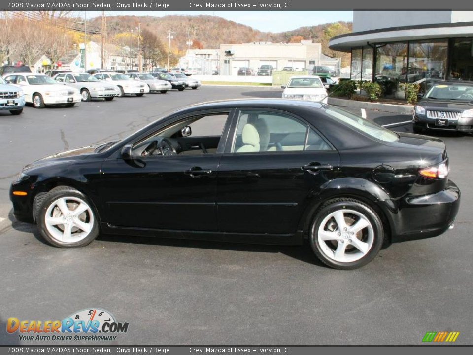 2008 Mazda MAZDA6 i Sport Sedan Onyx Black / Beige Photo #9