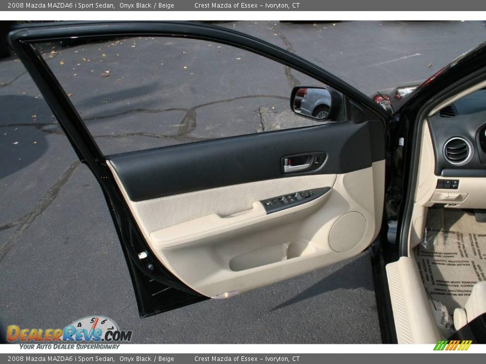 2008 Mazda MAZDA6 i Sport Sedan Onyx Black / Beige Photo #12