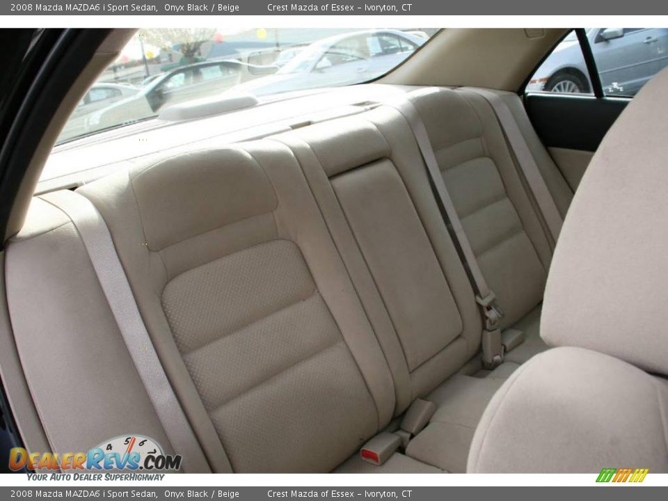 2008 Mazda MAZDA6 i Sport Sedan Onyx Black / Beige Photo #15