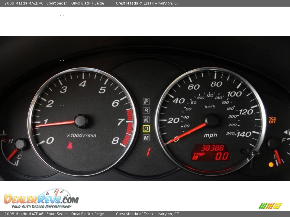 2008 Mazda MAZDA6 i Sport Sedan Onyx Black / Beige Photo #16