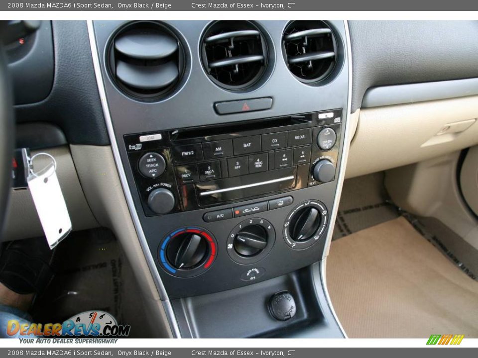 2008 Mazda MAZDA6 i Sport Sedan Onyx Black / Beige Photo #17