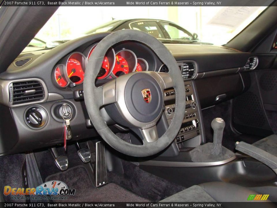 2007 Porsche 911 GT3 Basalt Black Metallic / Black w/Alcantara Photo #13