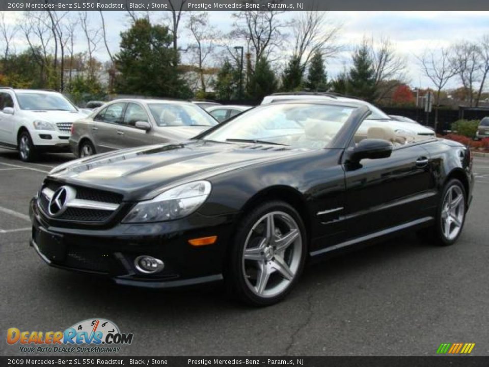 2009 Mercedes-Benz SL 550 Roadster Black / Stone Photo #1