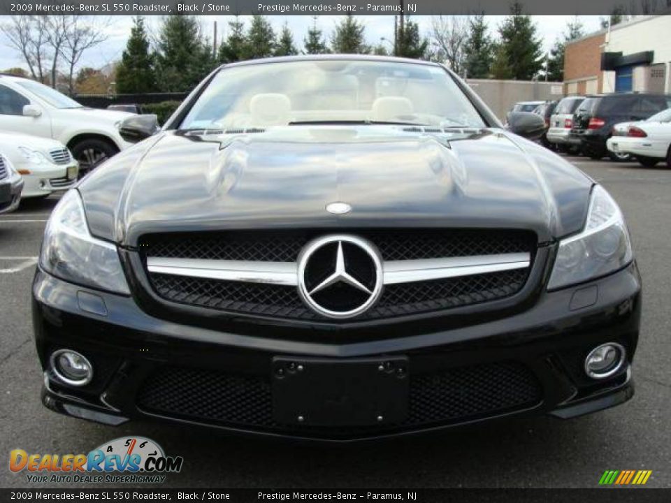 2009 Mercedes-Benz SL 550 Roadster Black / Stone Photo #2