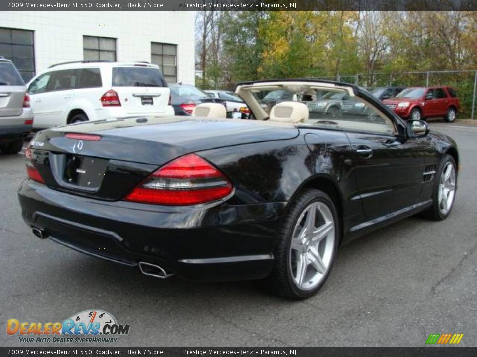 2009 Mercedes-Benz SL 550 Roadster Black / Stone Photo #4