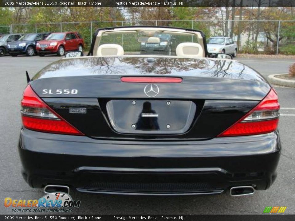 2009 Mercedes-Benz SL 550 Roadster Black / Stone Photo #5