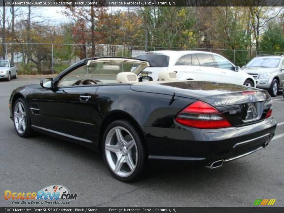 2009 Mercedes-Benz SL 550 Roadster Black / Stone Photo #6