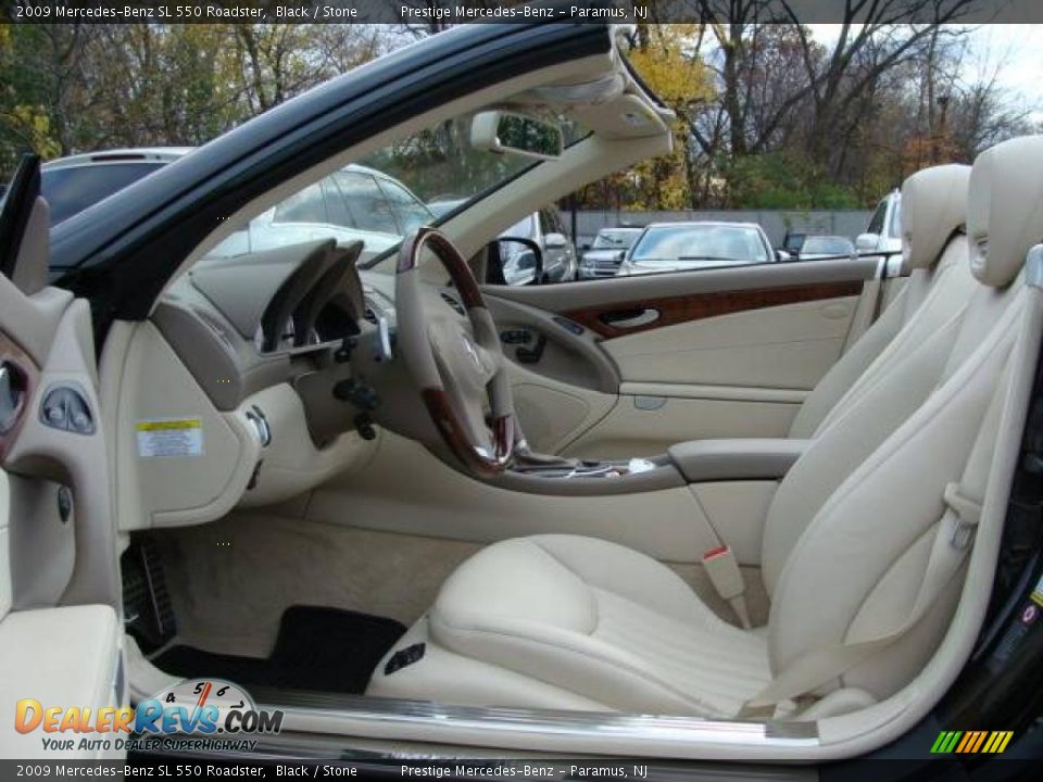 2009 Mercedes-Benz SL 550 Roadster Black / Stone Photo #8