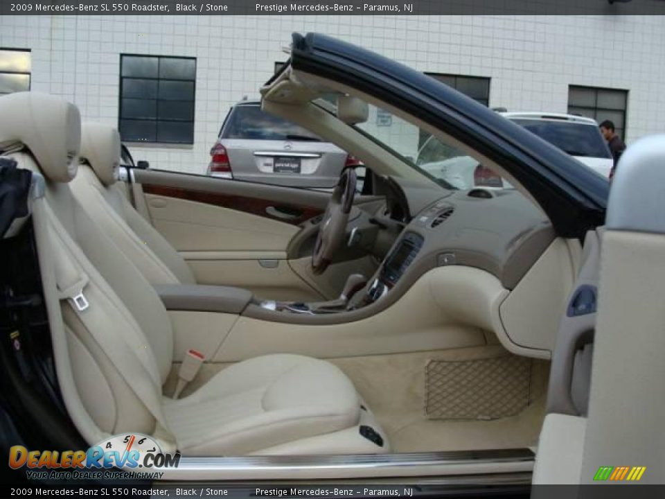2009 Mercedes-Benz SL 550 Roadster Black / Stone Photo #9