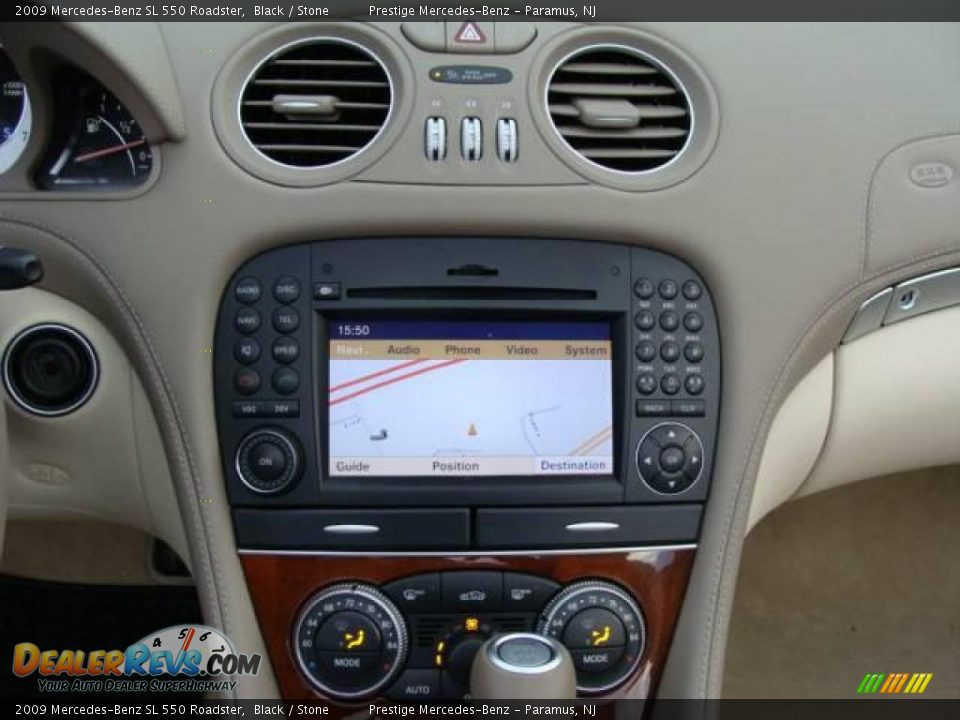 2009 Mercedes-Benz SL 550 Roadster Black / Stone Photo #12
