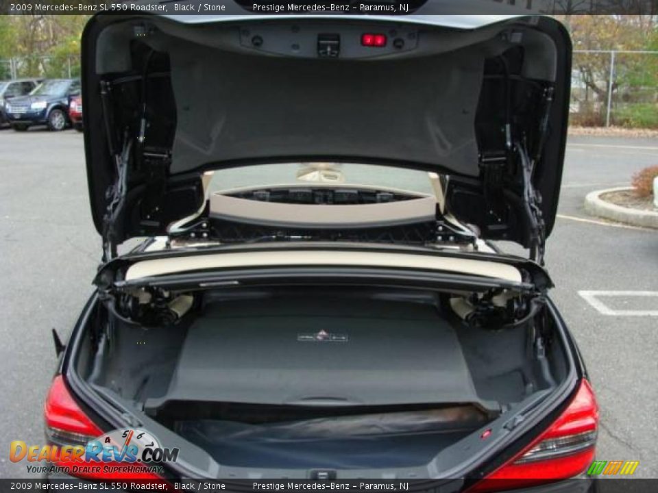 2009 Mercedes-Benz SL 550 Roadster Black / Stone Photo #14