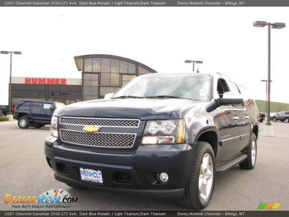 2007 Chevrolet Suburban 1500 LTZ 4x4 Dark Blue Metallic / Light Titanium/Dark Titanium Photo #2