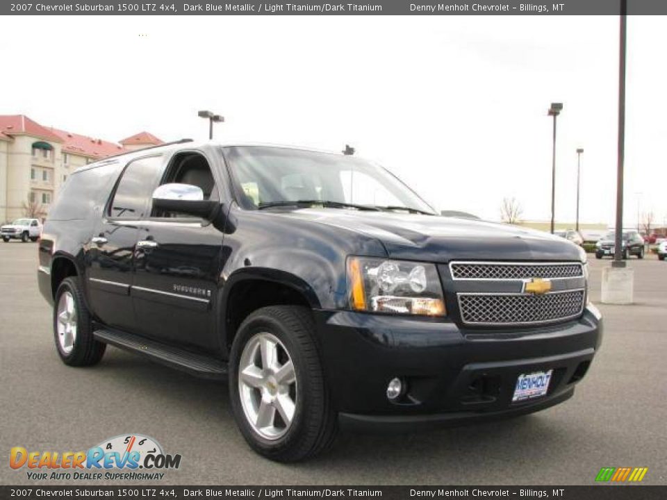 2007 Chevrolet Suburban 1500 LTZ 4x4 Dark Blue Metallic / Light Titanium/Dark Titanium Photo #4