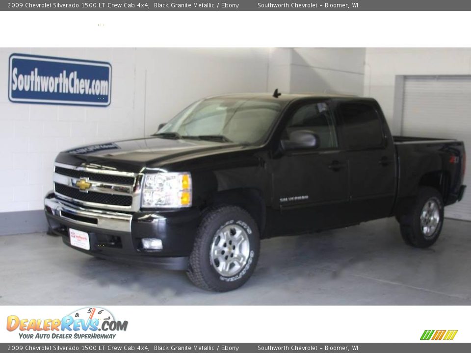 2009 Chevrolet Silverado 1500 LT Crew Cab 4x4 Black Granite Metallic / Ebony Photo #1