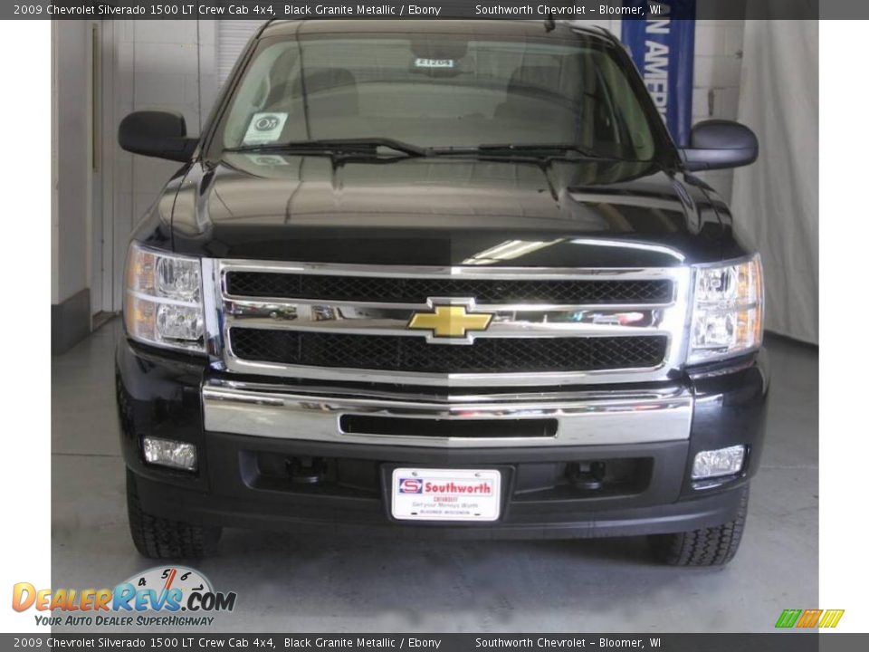2009 Chevrolet Silverado 1500 LT Crew Cab 4x4 Black Granite Metallic / Ebony Photo #2