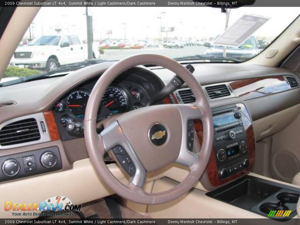 2009 Chevrolet Suburban LT 4x4 Summit White / Light Cashmere/Dark Cashmere Photo #13