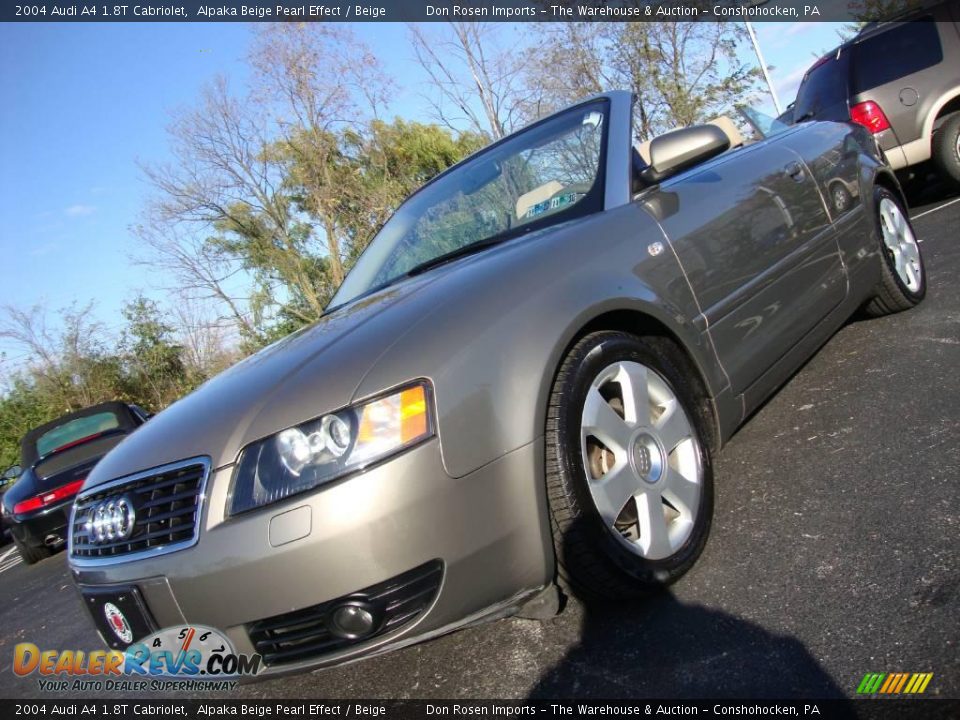 2004 Audi A4 1.8T Cabriolet Alpaka Beige Pearl Effect / Beige Photo #2