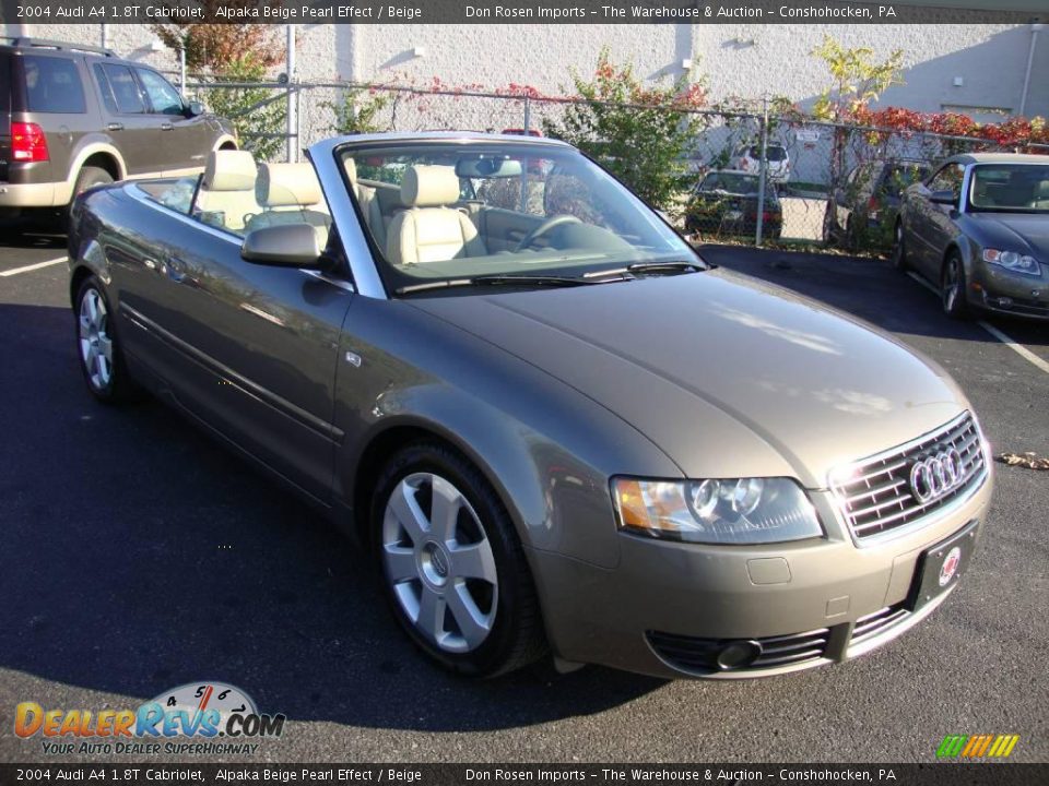 2004 Audi A4 1.8T Cabriolet Alpaka Beige Pearl Effect / Beige Photo #4