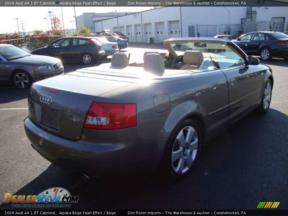 2004 Audi A4 1.8T Cabriolet Alpaka Beige Pearl Effect / Beige Photo #7