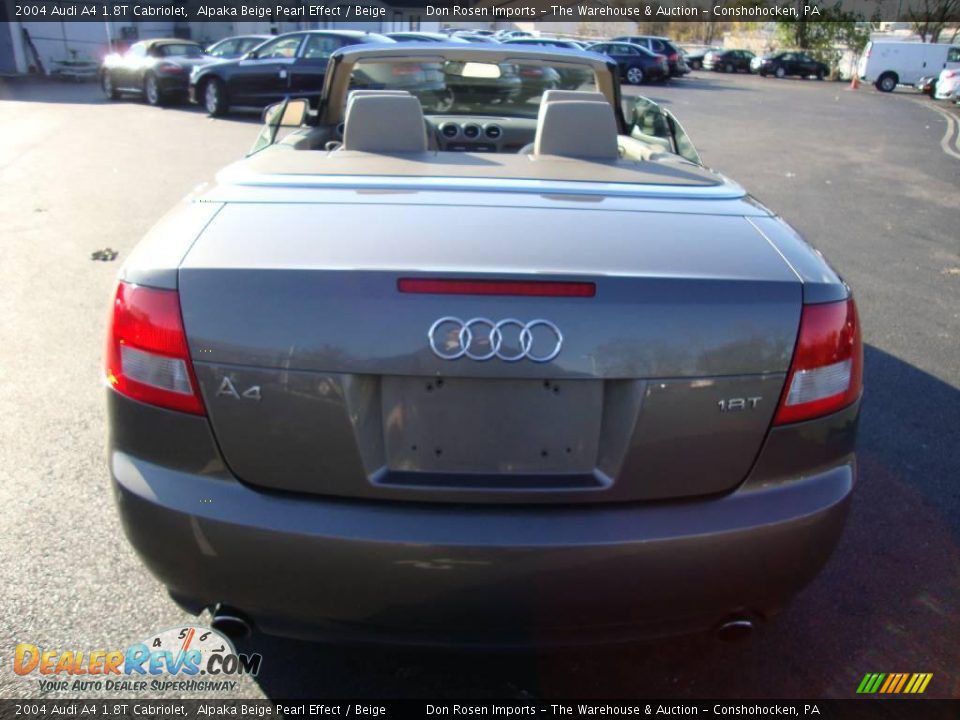 2004 Audi A4 1.8T Cabriolet Alpaka Beige Pearl Effect / Beige Photo #8