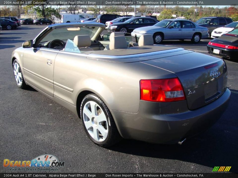 2004 Audi A4 1.8T Cabriolet Alpaka Beige Pearl Effect / Beige Photo #9