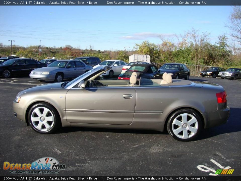 2004 Audi A4 1.8T Cabriolet Alpaka Beige Pearl Effect / Beige Photo #10