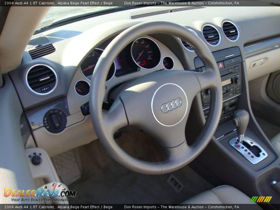 2004 Audi A4 1.8T Cabriolet Alpaka Beige Pearl Effect / Beige Photo #11
