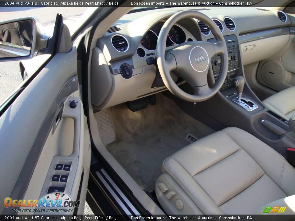 2004 Audi A4 1.8T Cabriolet Alpaka Beige Pearl Effect / Beige Photo #12