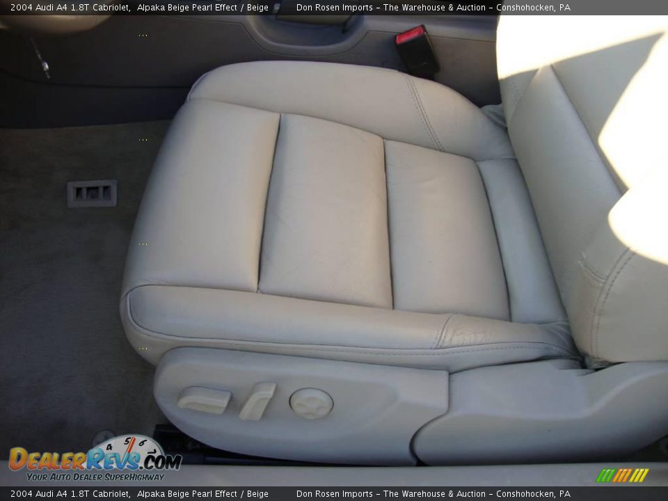 2004 Audi A4 1.8T Cabriolet Alpaka Beige Pearl Effect / Beige Photo #15