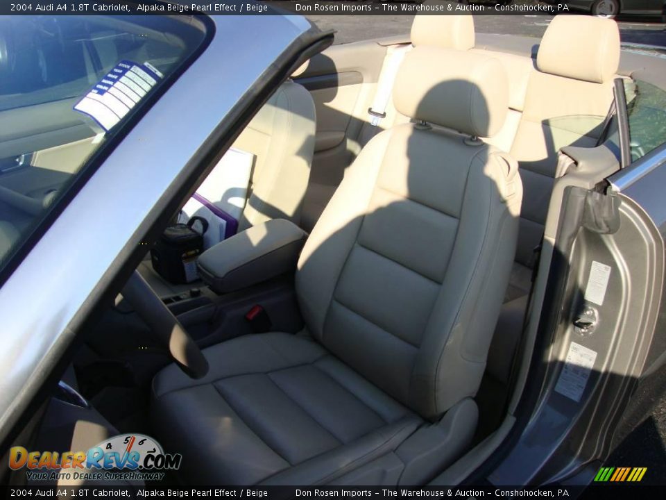 2004 Audi A4 1.8T Cabriolet Alpaka Beige Pearl Effect / Beige Photo #16