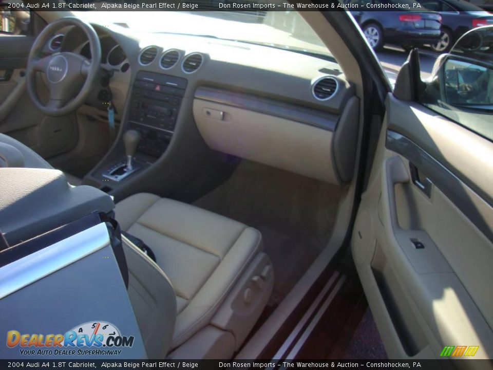 2004 Audi A4 1.8T Cabriolet Alpaka Beige Pearl Effect / Beige Photo #17