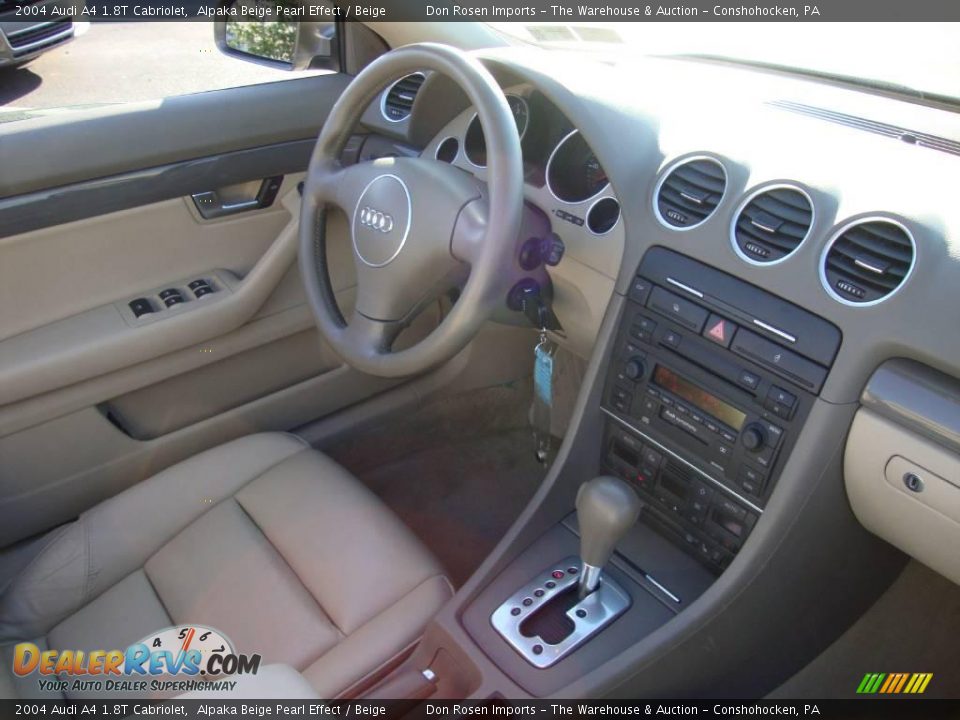 2004 Audi A4 1.8T Cabriolet Alpaka Beige Pearl Effect / Beige Photo #18