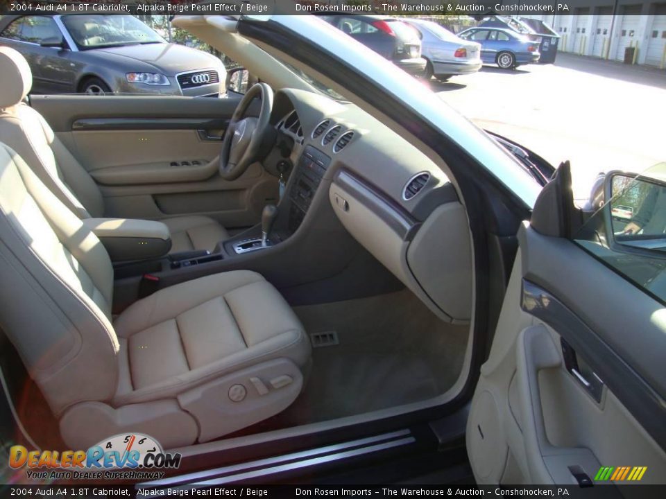 2004 Audi A4 1.8T Cabriolet Alpaka Beige Pearl Effect / Beige Photo #19